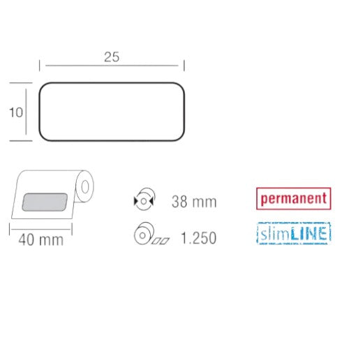 Etiqueta Joyería Blanca sin tira